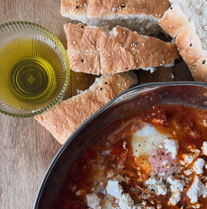 Shakshuka Grieks Turks Olijfolie